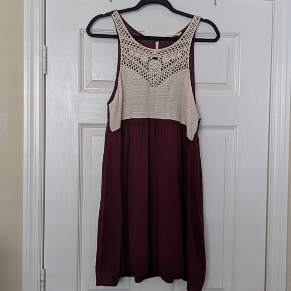 ENTRO Crochet Top Sleeveless Dress - Picture 1 of 7